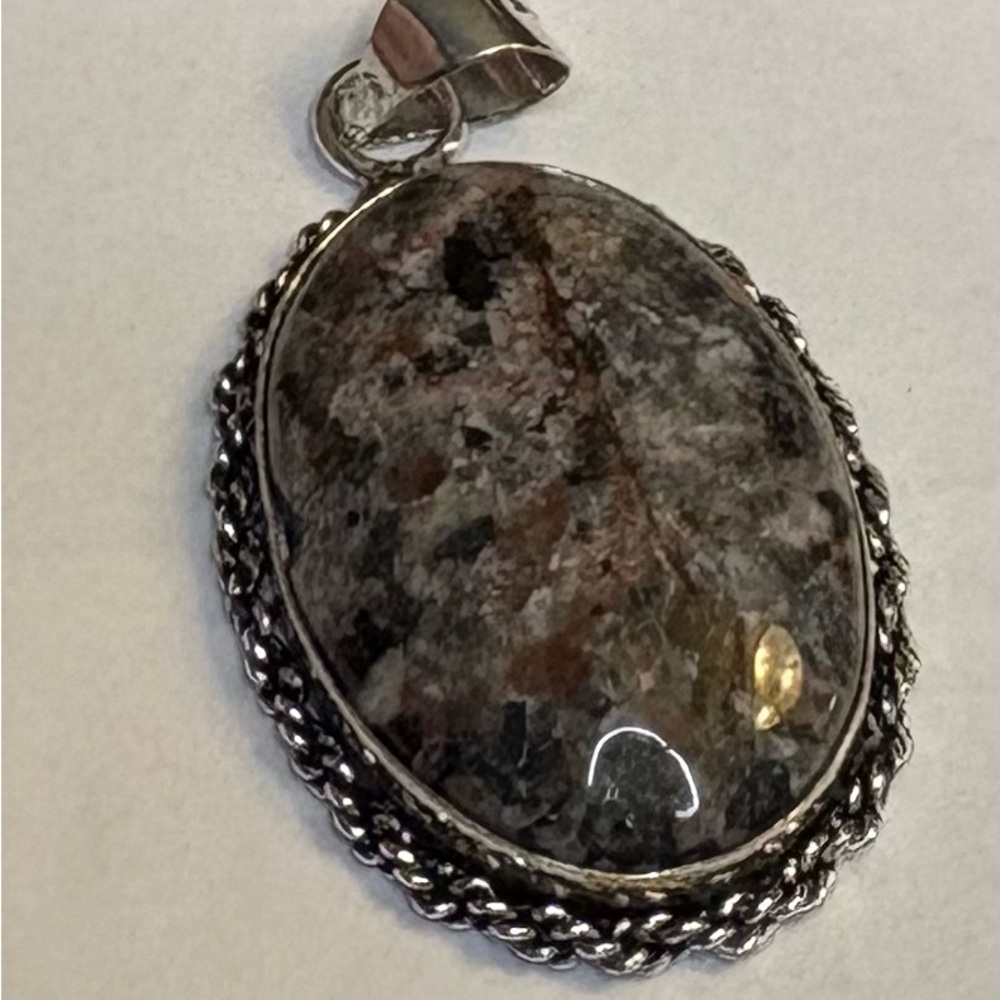 Elegant Silver and Astrophyllite or Sodalite Stone